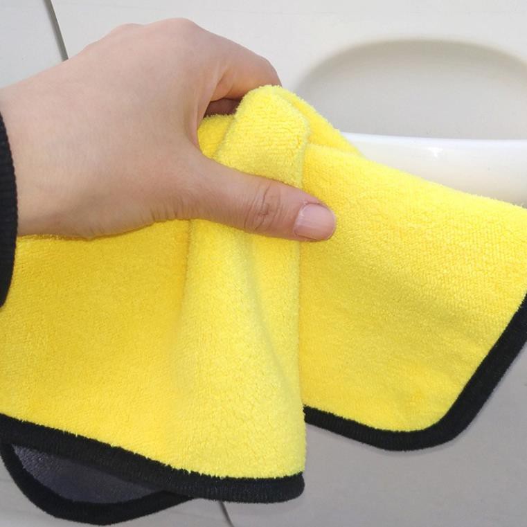 Khăn Lau Đa Năng Microfiber2 Mặt Vàng - Xám Siêu Thấm Cực Dày Không Đổ Lông Chuyên Dụng Cho Ô Tô Xe Hơi | BigBuy360 - bigbuy360.vn