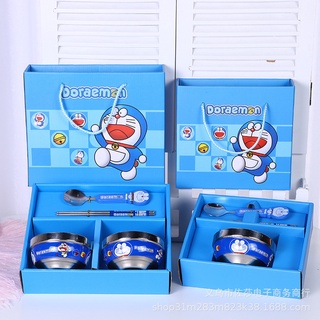Bộ chén Inox kèm muỗng đũa DORAEMON DOREMON dễ thương cute MON0093 TooYoo