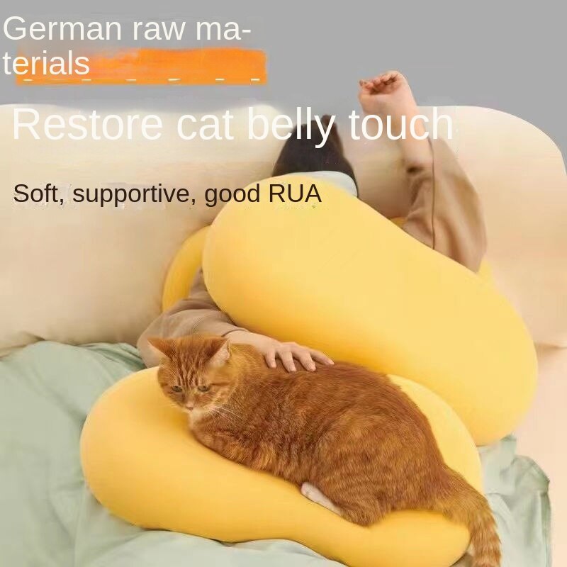 Ruột Gối Xốp Hình Mèo Kèm Gối Kê Cổ Bảo Vệ Bụng Cho Học Sinh