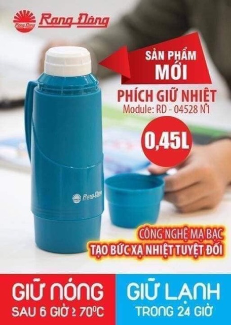 Phích giữ nhiệt rạng đông 450ml