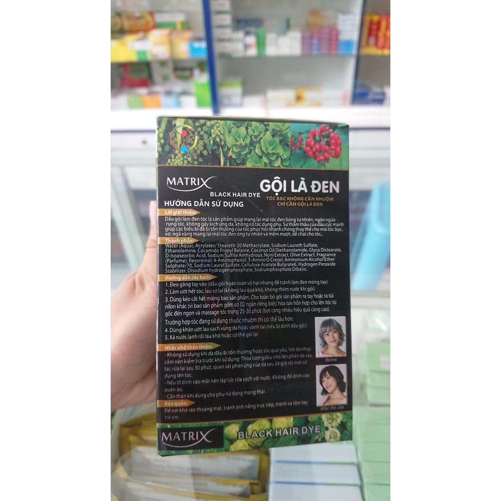 Dầu gội nhuộm tóc Gội Là Đen Matrix