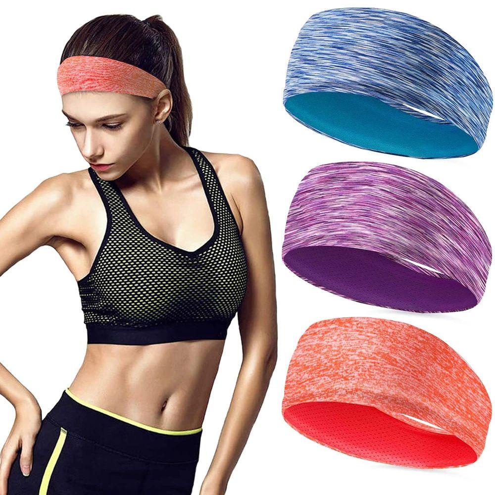 Băng Đô Thể Thao Thấm Hút Mồ Hôi Co Giãn Màu Đen