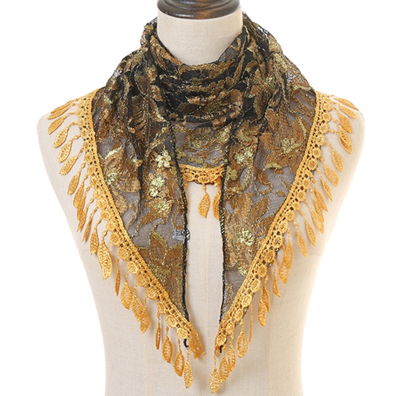 Khăn Choàng Ren In Hoa Thời Trang Nữ Tính