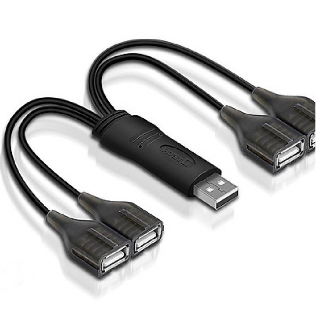 Bộ chia 4 cổng USB 2.0 Dtech DT-3020 - Hàng chính hãng