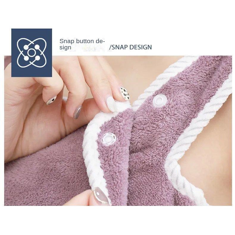 Khăn Tắm Quấn Ngực Vải Lông Cừu San Hô Mềm Mại Thấm Hút Nước Dành Cho Người Lớn