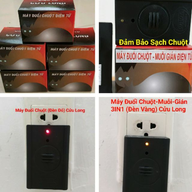 [KM COMBO] 02 Máy Cửu Long [01 Máy Đuổi Chuột]&amp; [01 Thiết Bị Đuổi Muỗi_Gián_Dơi_Thằn Lằn] Dùng Sóng Siêu Âm Hiệu Quả