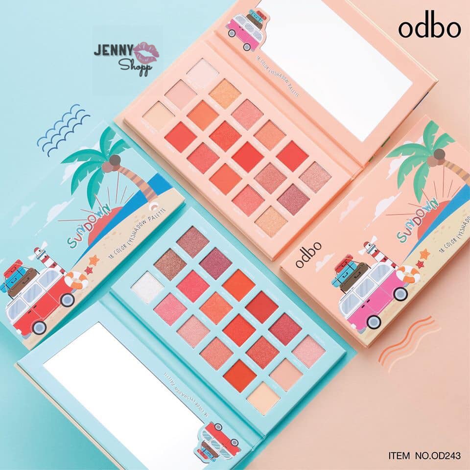 Bảng Phấn Mắt 18 Ô Odbo Sundown 18 Color Eyeshadow Palette