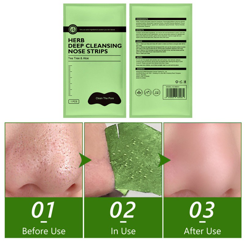 1 Miếng Dán Mũi Lột Mụn Đầu Đen Làm Sạch Sâu Tức Thì