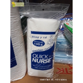 Bông gòn y tế Quick Nurse - gói 100g