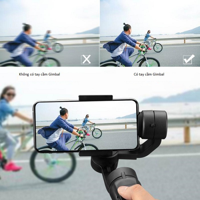 Sale giá sốc - Tay cầm chống rung 3-Asix Handheld Gimbal H4 cho điện thoại IOS, Android