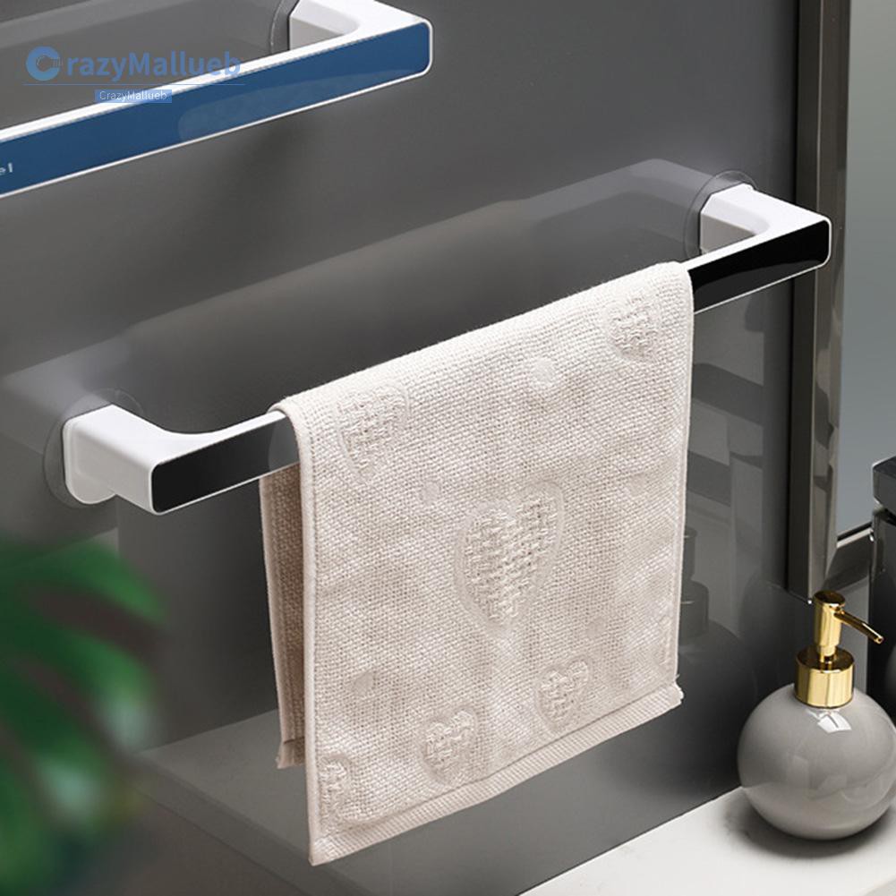 CRA-Stock Punch-free Suction Towel Rack Wall Mount Hanging Towel Storage Holder Shelf