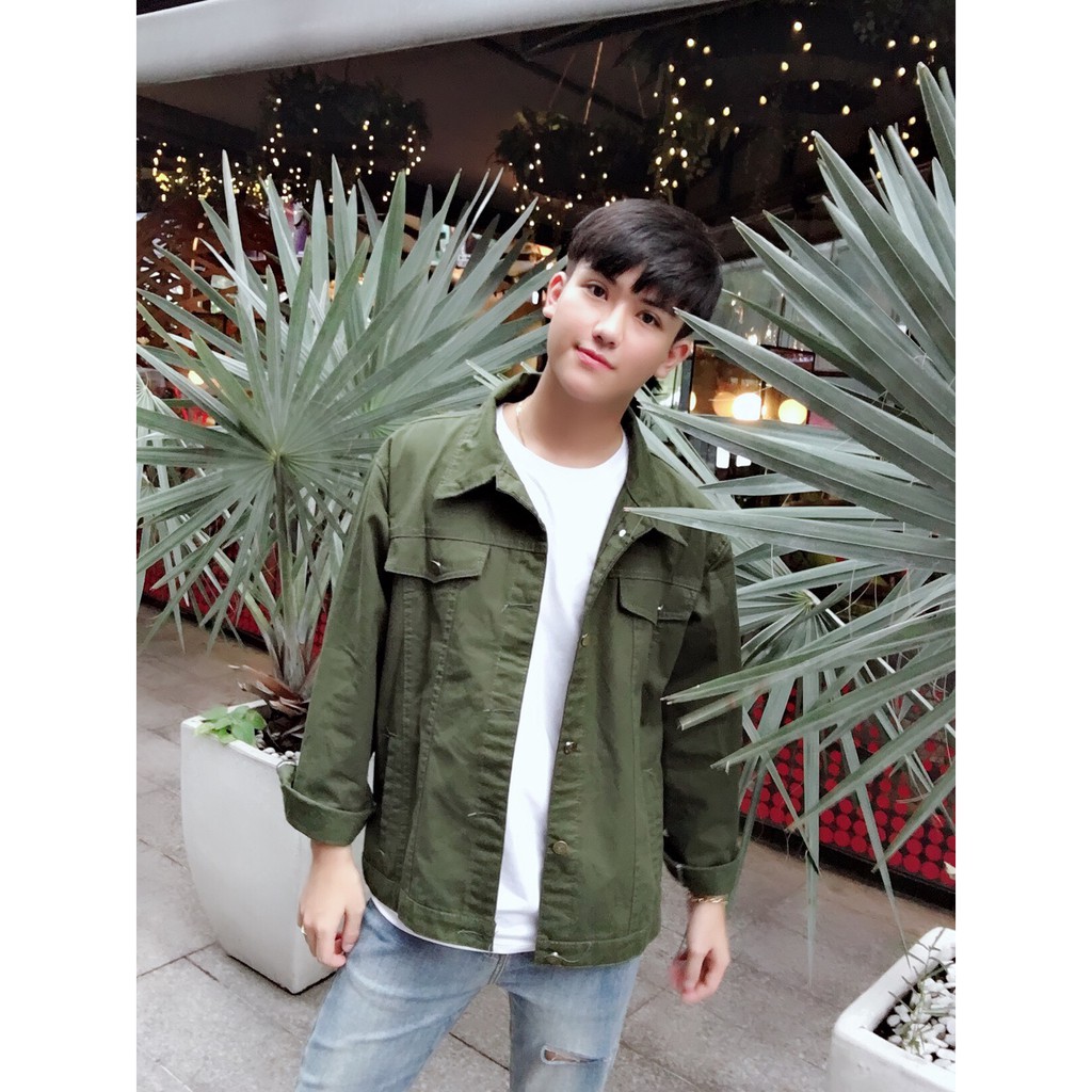 [HOT TREND] ÁO KHOÁC KAKI JEAN NAM ĐẸP THỜI TRANG MỚI NHẤT 2019 KKN00100 &lt;--- Titi Fashion - Mina-Fashion