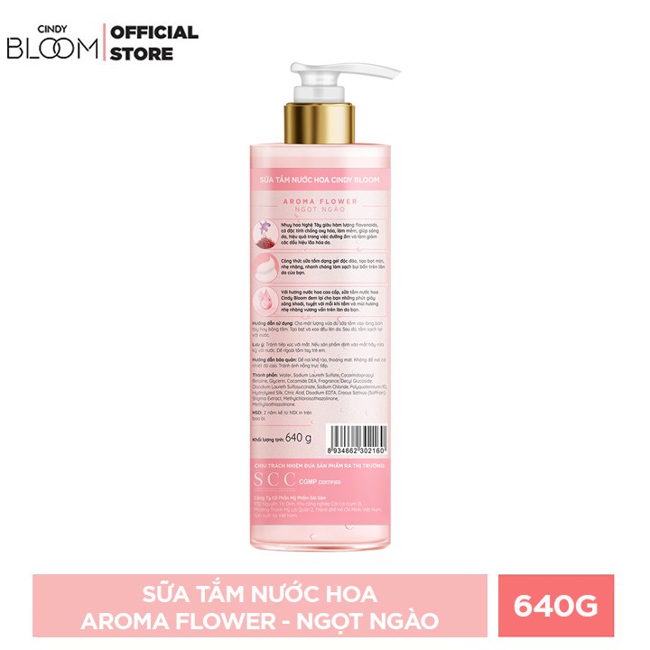 (640g) - Sữa tắm Cindy Bloom Aroma Flower hương nước hoa