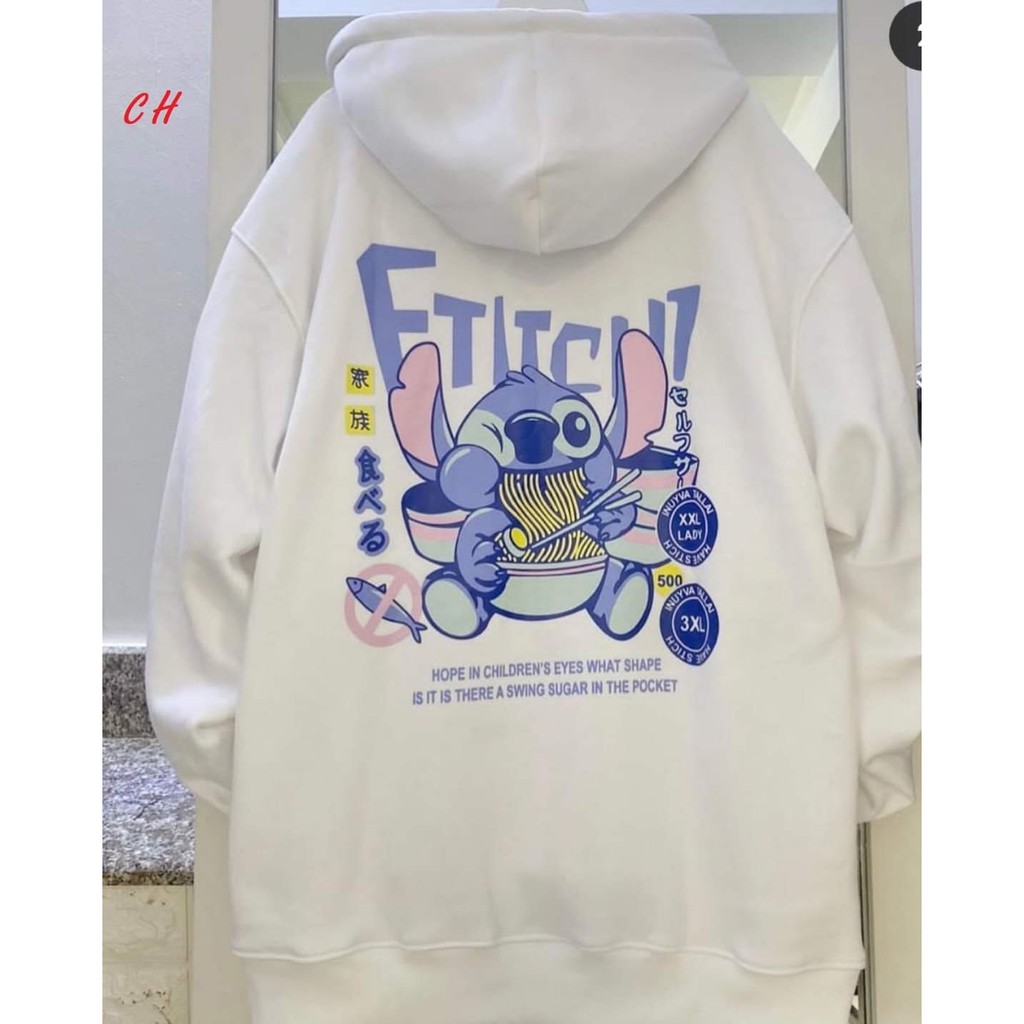 Áo hoodie Stich ăn mỳ COH1220