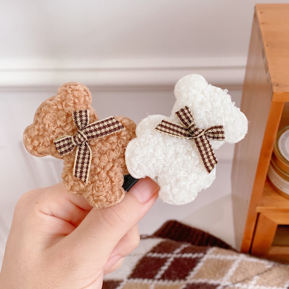 Kẹp tóc Hàn quốc hình gấu bông xinh xắn cho nữ
