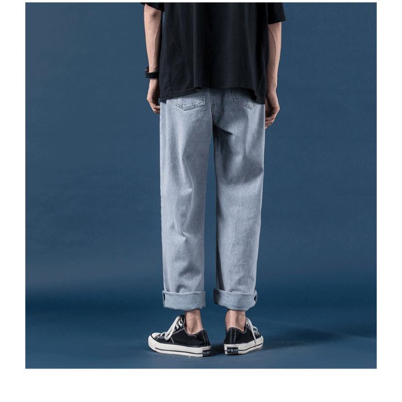 Quần jean, Baggy Trơn TR03 Dáng Suông,Rộng  style hàn quốc 2021 Hàng loại 1 - Quần jeans quần baggy nam
