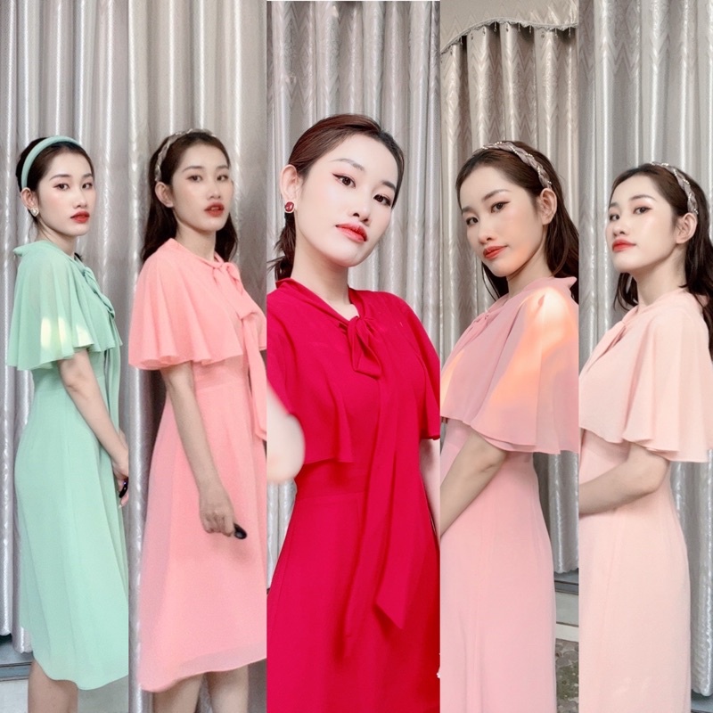 Đầm Roé Tay cánh dơi thanh lịch sang trọng - Willa.cuaoshop