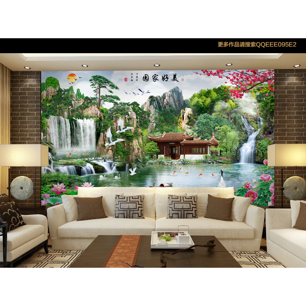 Tranh dán tường 3D phong thuỷ tài lộc phú quý BINBIN PT31 (Kích thước:tuỳ chọn)