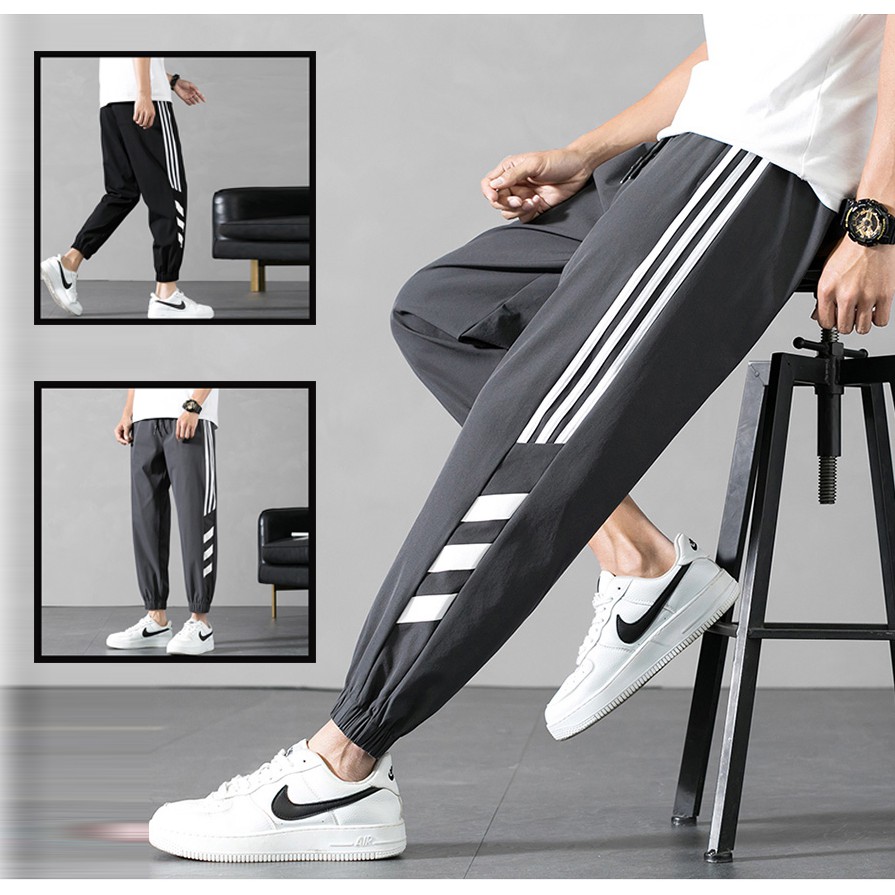 Quần Jogger Thể Thao Nam Nữ Unisex Mùa Hè Phối Ba Sọc Chéo Phong Cách Ulzzang Mixxstore QUAN NAM 1000094V2