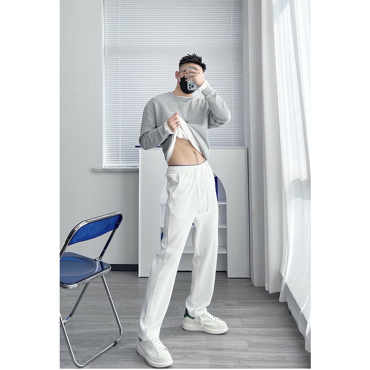 Quần dài (pants) chất cotton da cá cao cấp dáng suông, nam nữ unisex basic, lưng thun co dãn ,đi họci,đi làm,thể thao