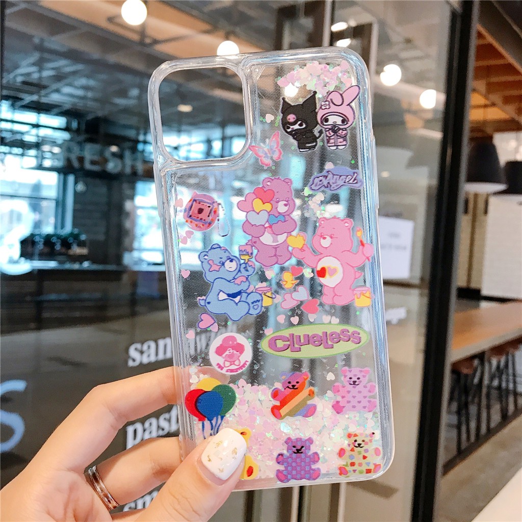 Ốp Điện Thoại TPU Mềm Phối Kim Tuyến Nước Cho Iphone 13 Pro Max 12 Pro Max