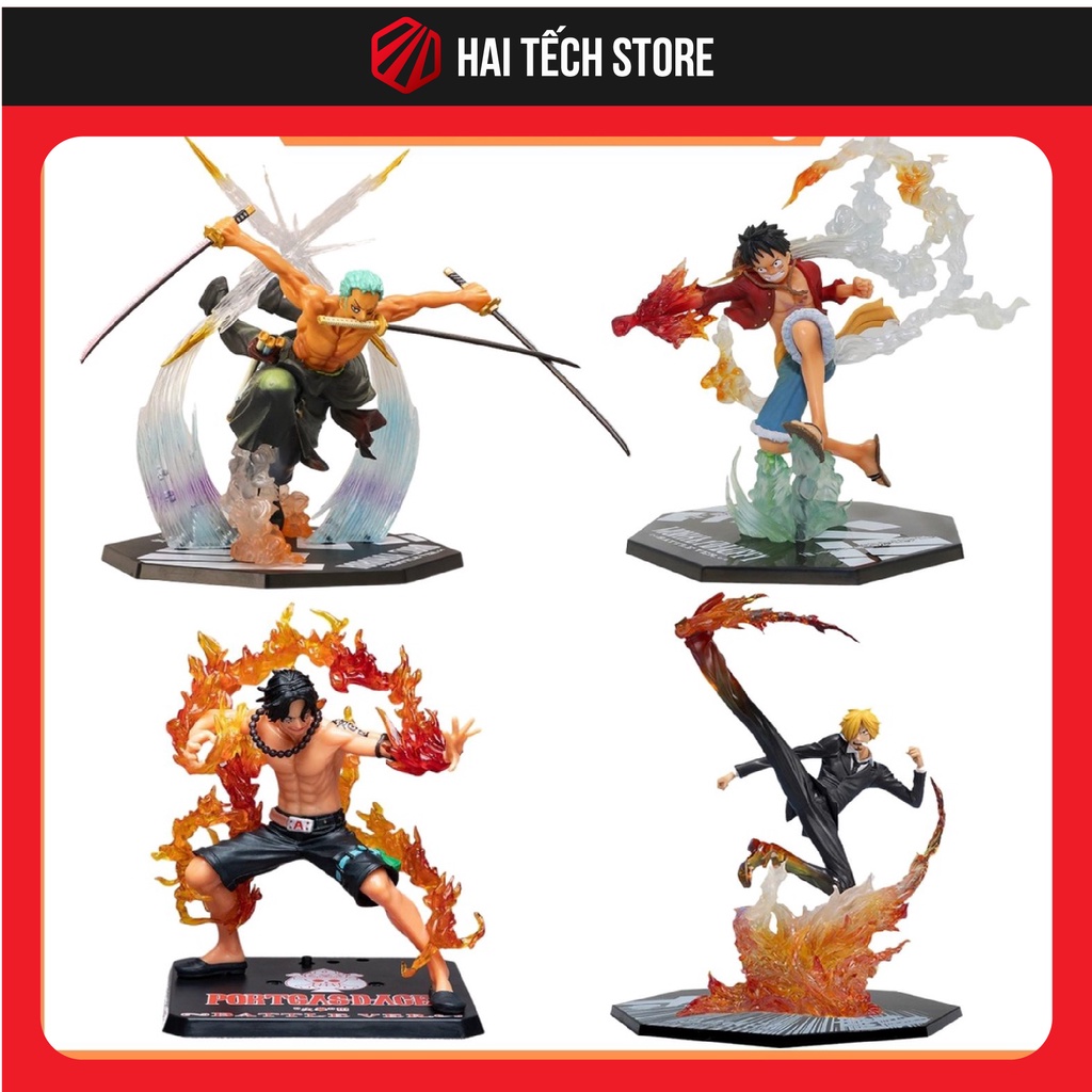 Mô hình One piece Zoro Sanji luffy Ace Sabo hàng cao cấp đế có chữ, figure anime vua hải tặc decor trang trí siêu đẹp