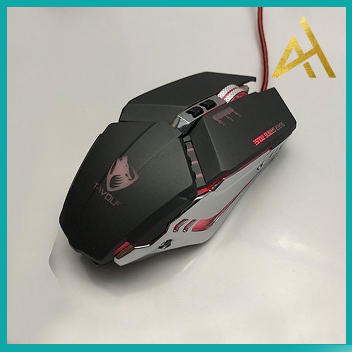 Chuột Máy Vi Tính Laptop Mouse Chơi Game T-WOLF V7 Đèn LED - Chuột Gaming Có Dây Chuyên Game