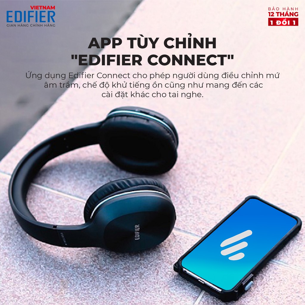 Tai nghe Bluetooth 5.1 thể thao EDIFIER W800BT Plus Chống ồn - Hàng phân phối chính hãng - Bảo hành 12 tháng