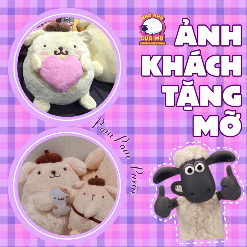 Gấu Bông Nhật Bản PomPom Purin/ Gấu Bông Đẹp Cho Bạn Gái Chính Hãng