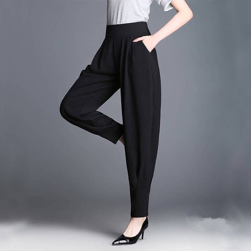 Women Harem Pants Large Size Pocket Long Jogger Pants