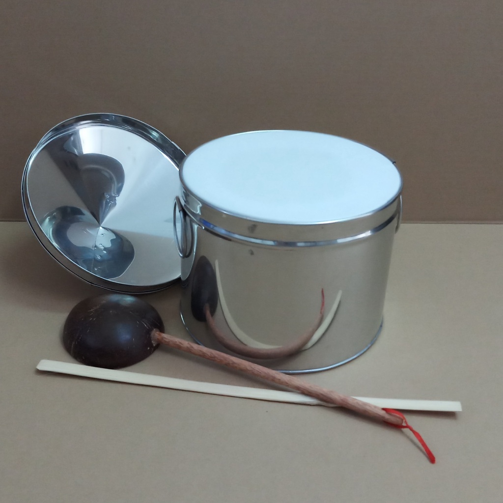 Nồi tráng bánh cuốn inox 304 tặng kèm gáo dừa,cây tre
