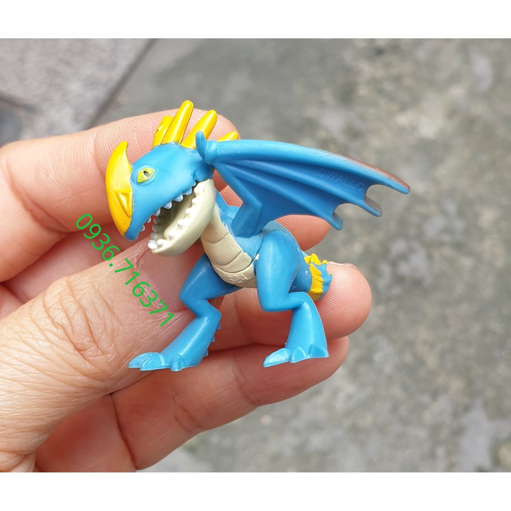 Combo 2 Mô hình nhân vật Rồng Mini màu đen và màu xanh  trong phim "Bí Kíp Luyện Rồng"