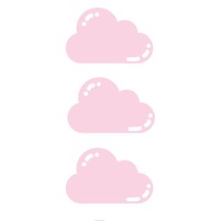 Tủ decor 3 Ngăn Mini bằng giấy Bìa cứng, Tủ đựng sticker hình Gấu , đám mây