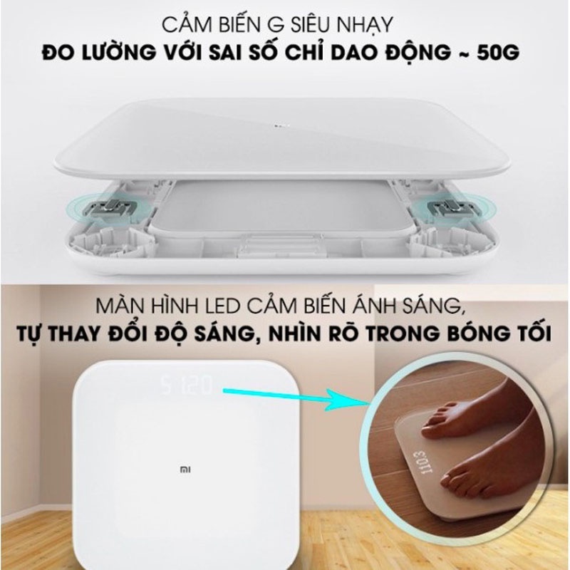 Cân Điện Tử Thông Minh Xiaomi Smart Scale Gen 2 Cân Sức Khỏe Hàng Chính Hãng Vt168