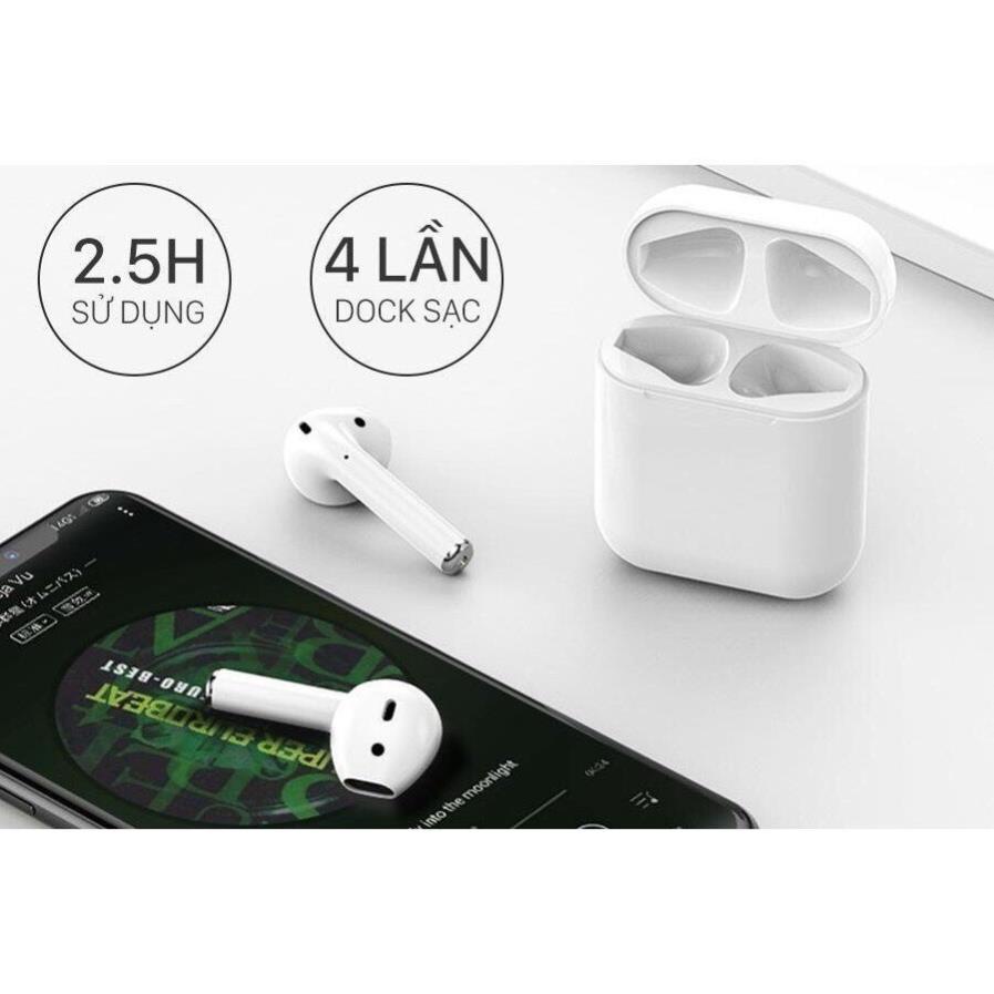 Tai nghe bluetooth i12 TWS 5.0 bản Quốc tế âm thanh chuẩn HIFI tai nghe không dây i12 dùng cho IOS Android