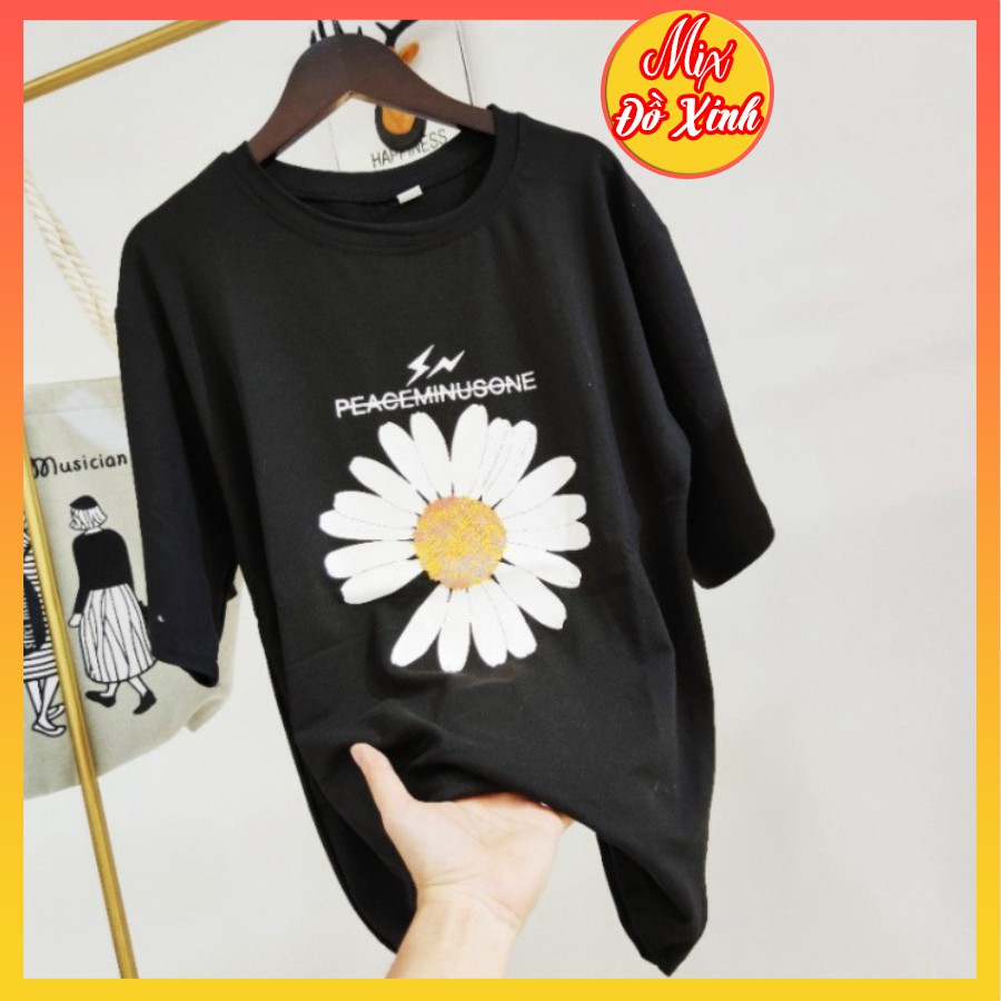 Áo thun nam nữ form rộng tay lỡ, áo phông unisex, chất liệu thun Cotton, họa tiết in hình Hoa Cúc | BigBuy360 - bigbuy360.vn