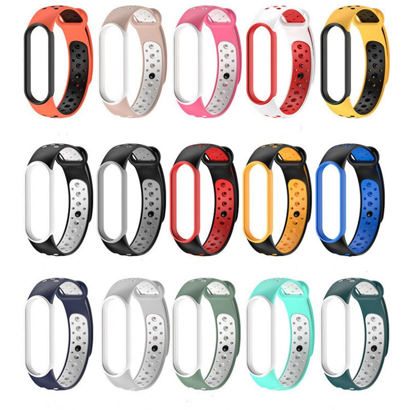 Dây Đeo Thay Thế Chất Liệu Silicon Chống Thấm Nước Cho Xiaomi Mi Band 5 / 5nfc (15 Màu)