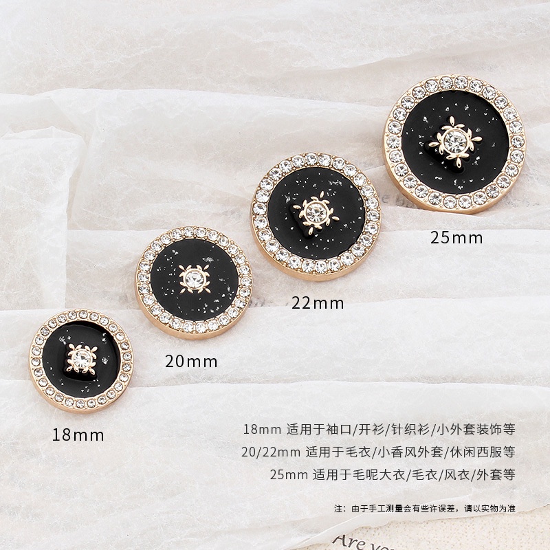 Nút Áo Khoác Vest Chất Liệu cashmere Cao Cấp Đính Đá Sang Trọng 24H