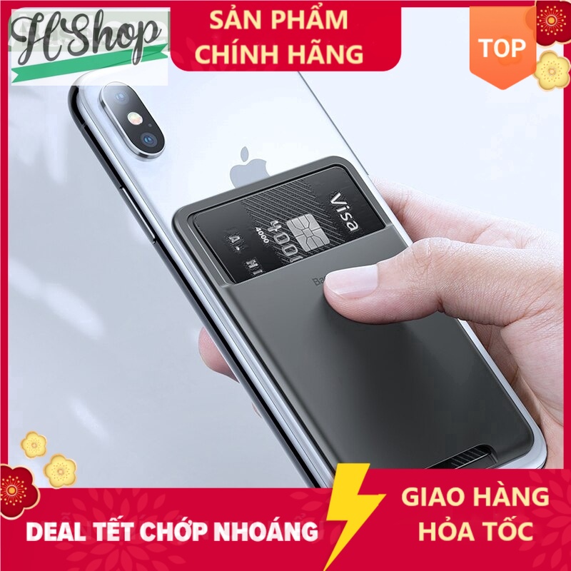 Ví Để Thẻ Gắn Mặt Sau Điện Thoại Baseus Bằng Silicone Cho táo 12 mini pro - HSHOP365