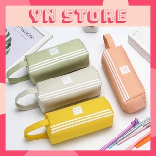 Hộp Bút Vải Canvas 2 Ngăn Có Quai Sách