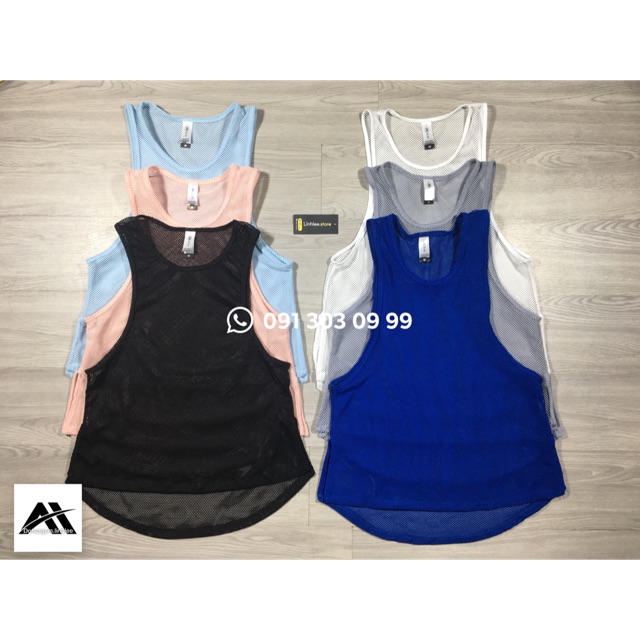Hàng VNXK: áo tank lưới sẻ tà 2 bên, dành cho nữ