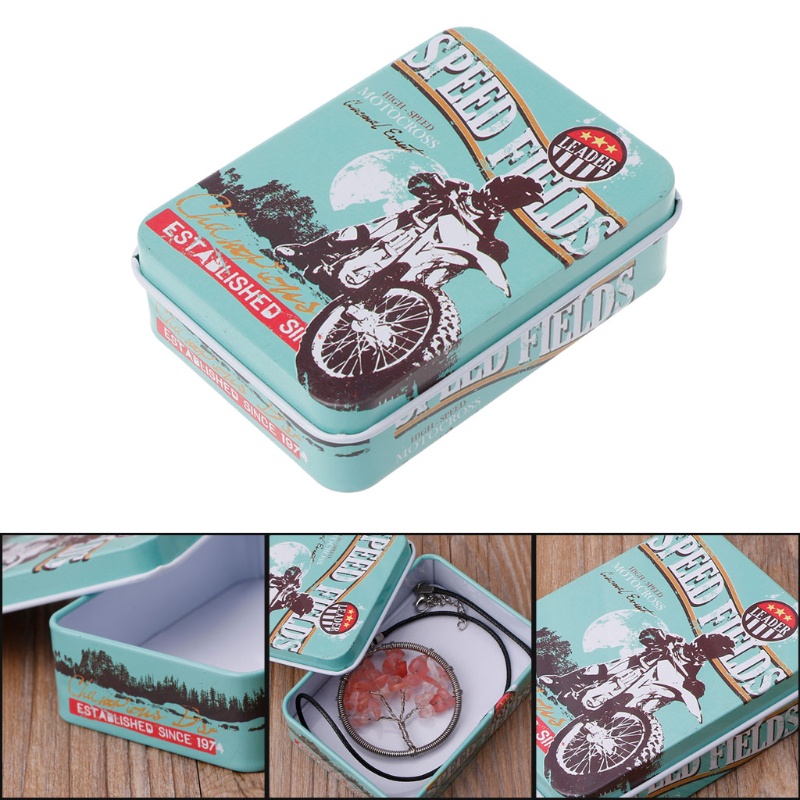 Hộp thiếc mini đựng đồ trang sức/ kẹo/ đồng xu tùy chọn màu sắc