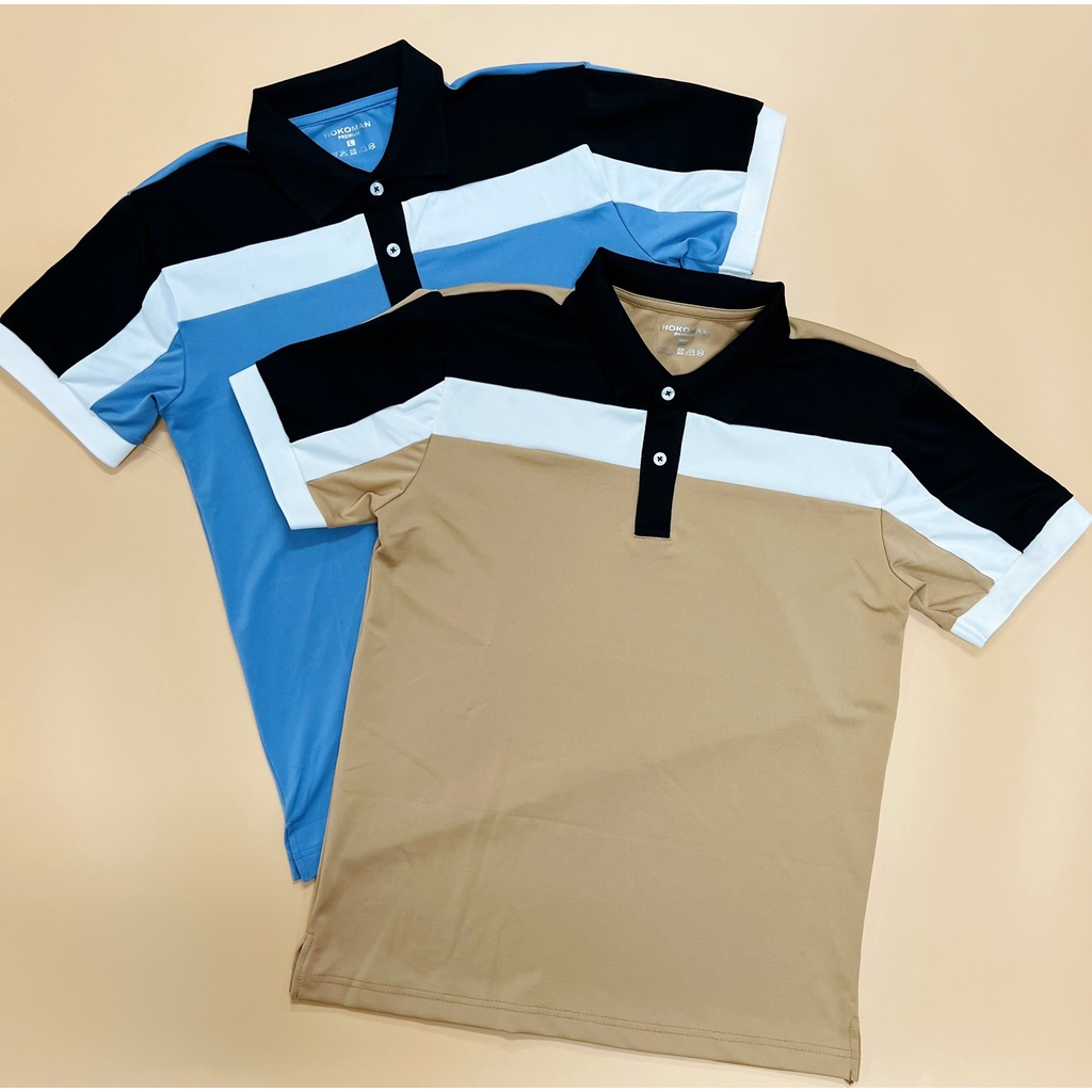 Áo polo nam cổ bẻ phối ngang 2 màu chất vải cá sấu Cotton xuất xịn,chuẩn form, sang trọng - thanh lịch TB045