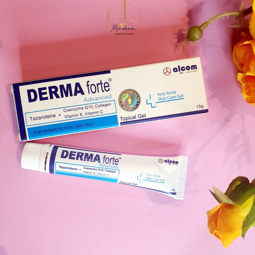 Derma Forte Gel và Derma Forte Advanced 15g - Ngừa Mụn Thâm, Mụn Trứng Cá, Mụn Ẩn, Mụn Đầu Đen