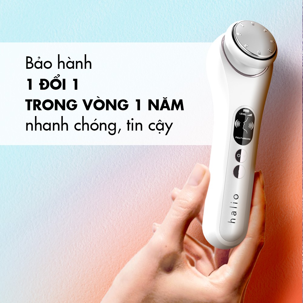 Máy Đẩy Tinh Chất Dưỡng Trắng Nóng Lạnh Halio Ion Hot &amp; Cool Beauty DeviceTrắng