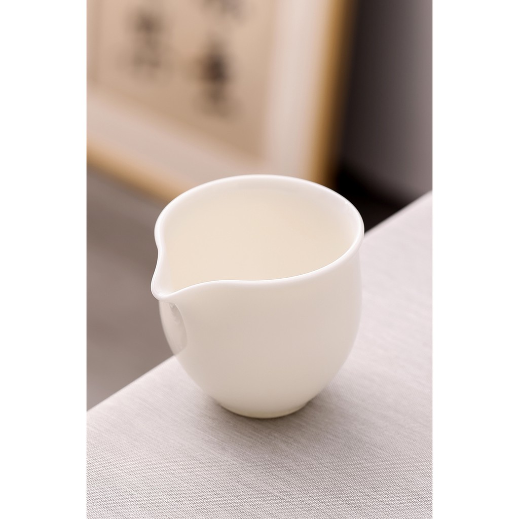Tách Uống Trà Bằng Sứ Màu Trắng Phong Cách Nhật Bản