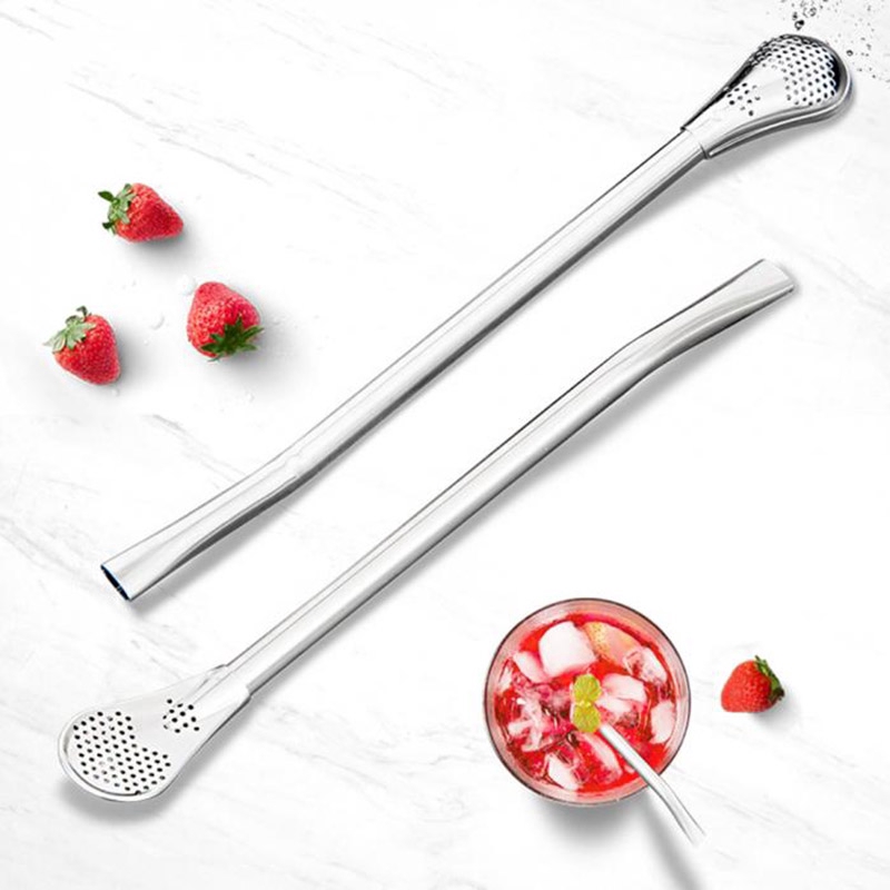 Ống Hút Lọc Trà Đa Chức Năng Được Làm Từ Thép Không Gỉ