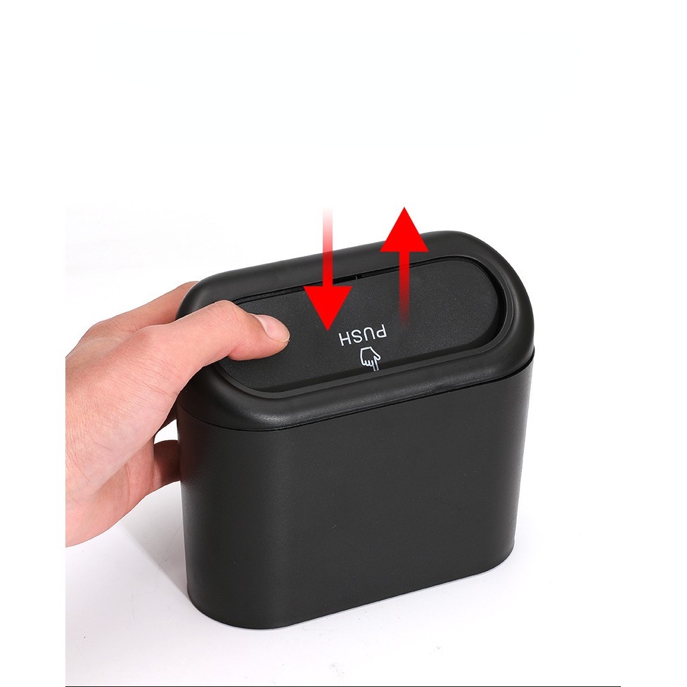 Thùng Rác Nắp Lật Tự Động Sắp Xếp Gọn Gàng Thông Dụng Cho Xe Hơi Sampah Kereta