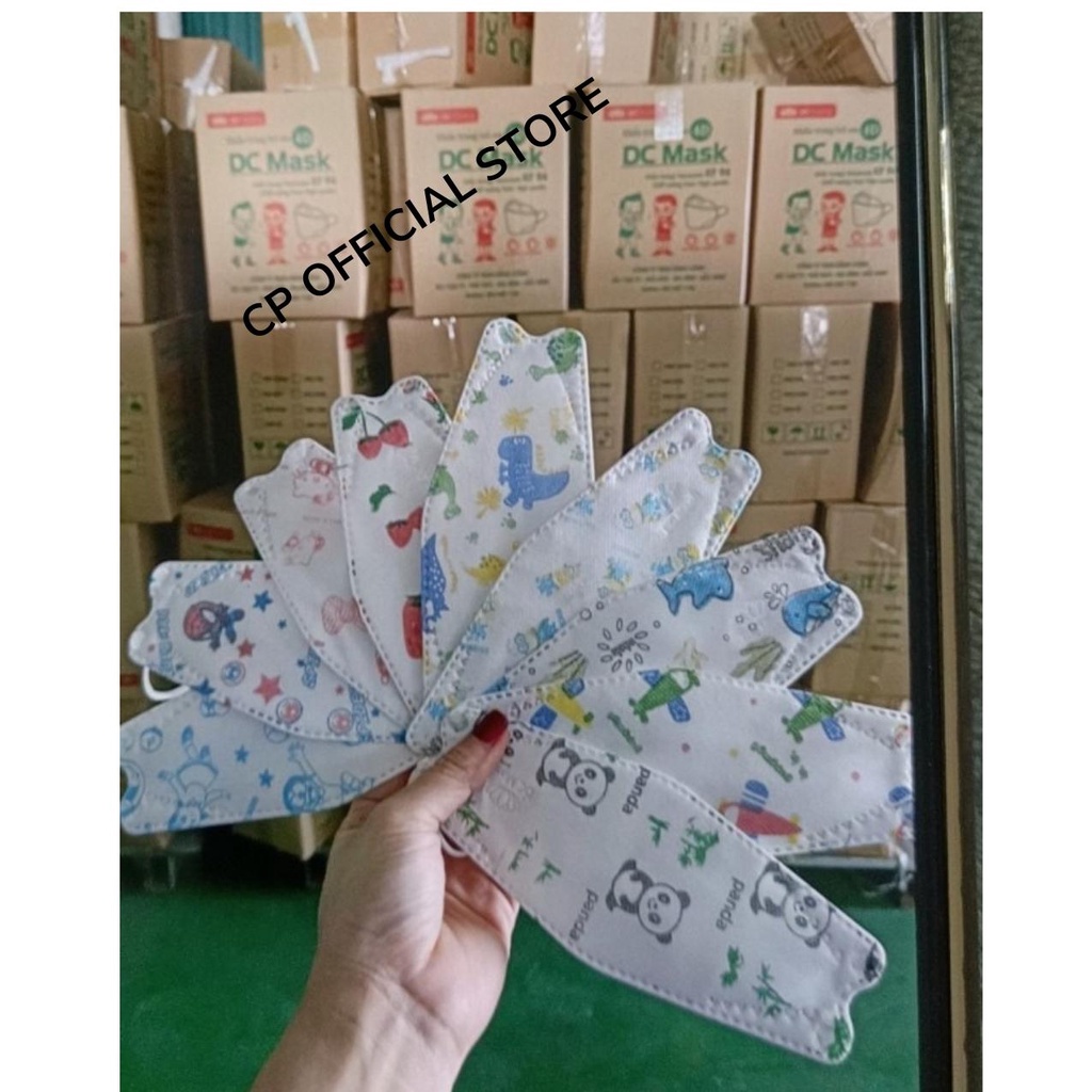 Combo 50 chiếc khẩu trang trẻ em 4D KF94 chính hãng Dũng Công