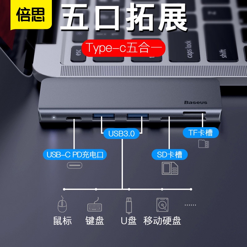 Baseus Đế Sạc Usb Type C Chuyên Dụng Cho Apple Laptop Macbookpro16 Thunderbolt 3